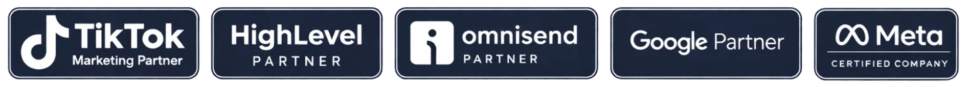 Mūsų partneriai: TikTok, HighLevel, Omnisend, Google, Meta